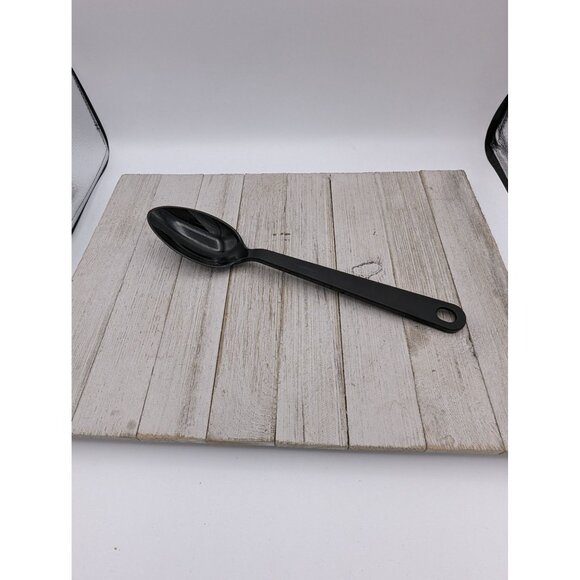 Tailor Made Products #5 Black Nylon Plastic Solid Spoon 11 1/2" - Picture 1 of 6